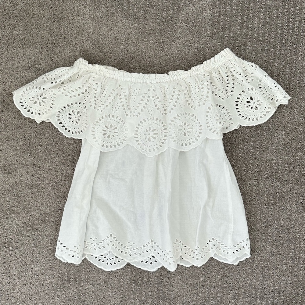 🌸5 for $20🌸 Off Shoulder Lacy White Top